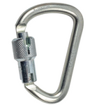 Notch Modified D Steel Carabiner - Triple Lock